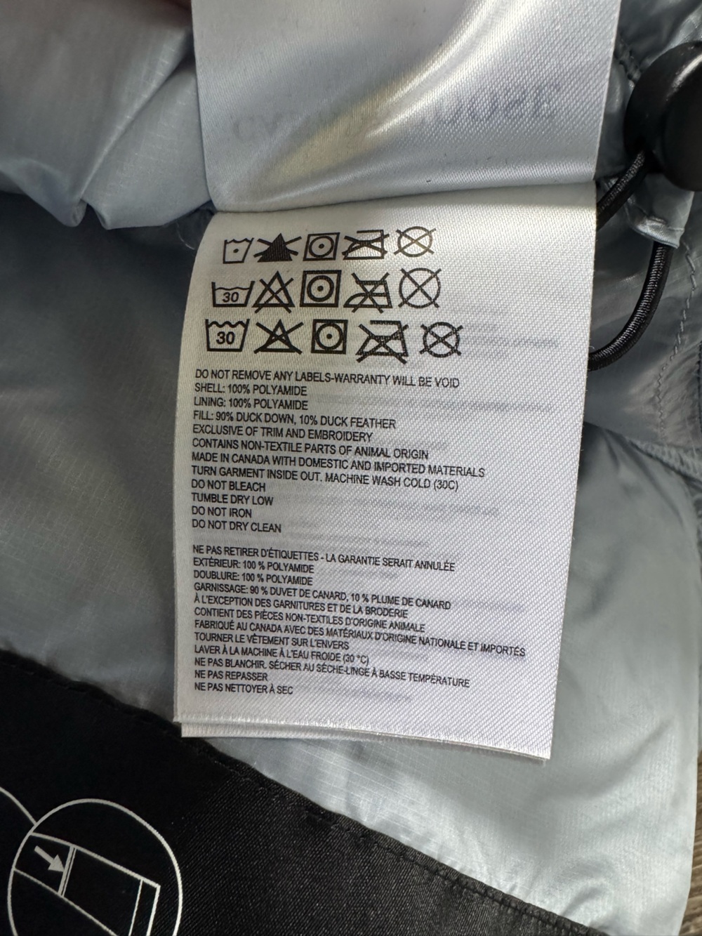 Canada Goose Silver Puffer Vest XL - Picture 10 of 10